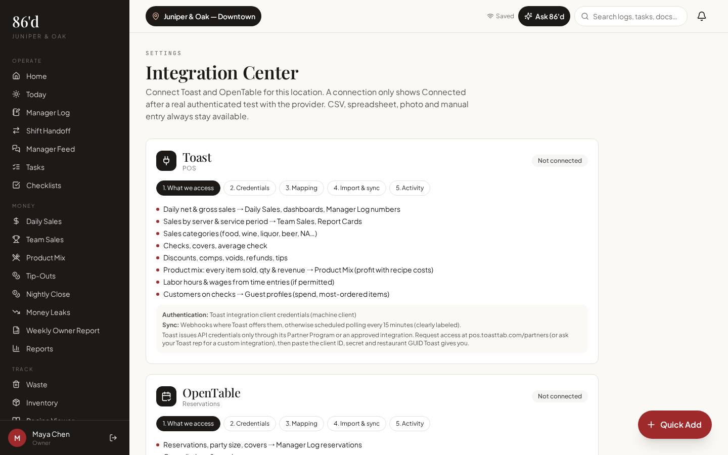 Integration Center